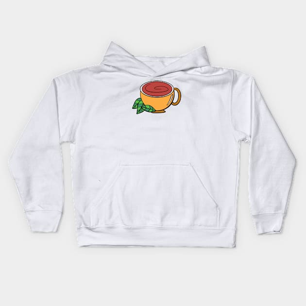 Cup of Tea Kids Hoodie by Kelly Louise Art